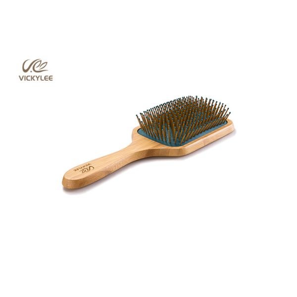Square Oar Beech Wood 9.75 Inch Wooden Handle Hair Brush