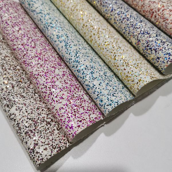 50m/Roll Embossed Abrasion Resistant Glitter Leather Fabric