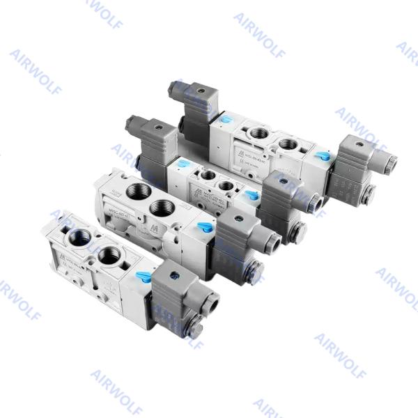 Mindman 5/2 Way 3/2 Way Aluminum Pneumatic Solenoid Valves DC24V AC220V AC110V DC12V MVSC-220-4E1 MVSC-220-4E2   MVSC-220-4E2-DC24-L