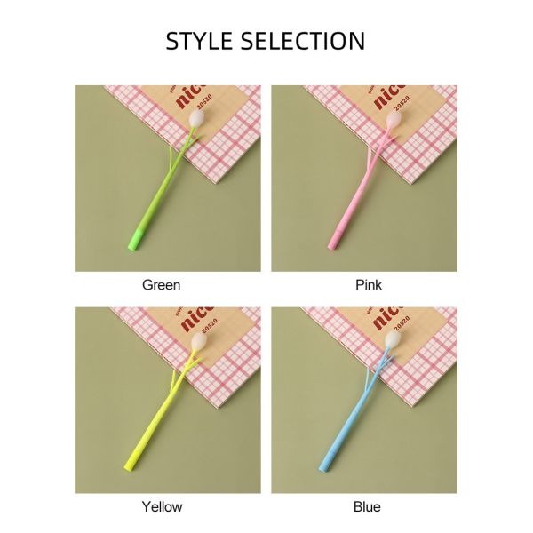 0.5mm Creative Silicon Gift Gel Pen Sun Color Changing Tulip Shape Neutral Pen