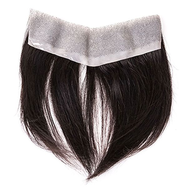 Super PU Skin Hair Topper 100% Human Hair Right Toupee Design with Invisible V Loop Front