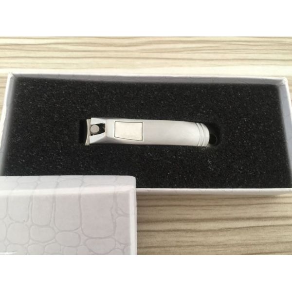 Finger or Toe Brushed Stainless Steel Pearl Nickel Plated Nail Clipper