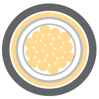 Средний силовой кабель напряжения тока | Изолированный Ку-проводник, СЛПЭ, медная лента экранировал электрический кабель