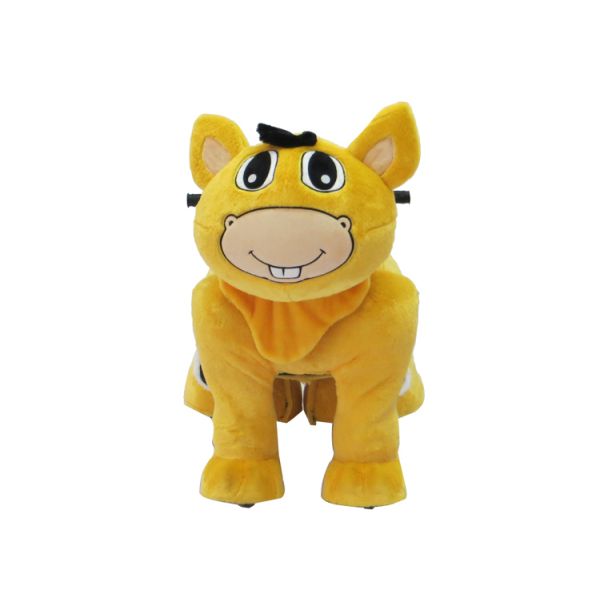 2014 china animal plush toy plush electric toy car for kids