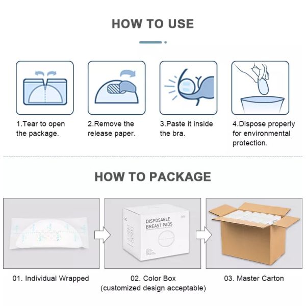 OEM ODM Customization Acceptance Disposable Breast Pads for Mom
