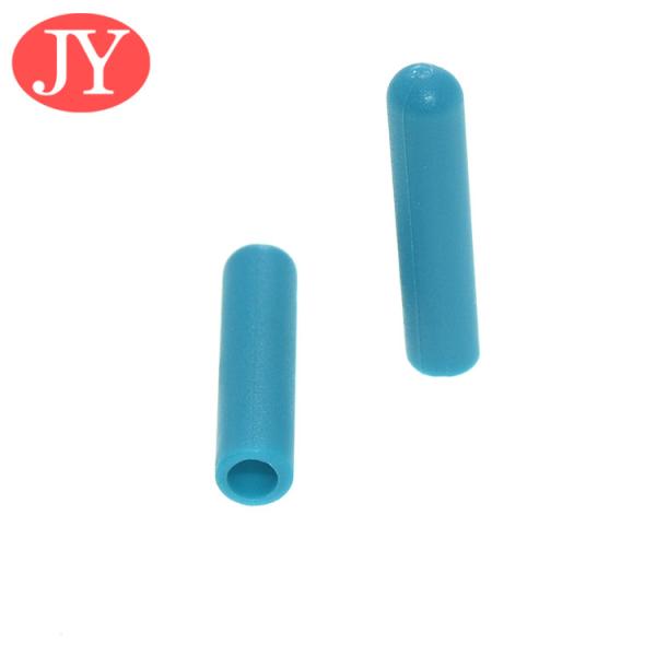Jiayanag aglet plastic tipping blue color ABS plastic tipping black color  plastic shoelace tippin Drawcord end cap tips