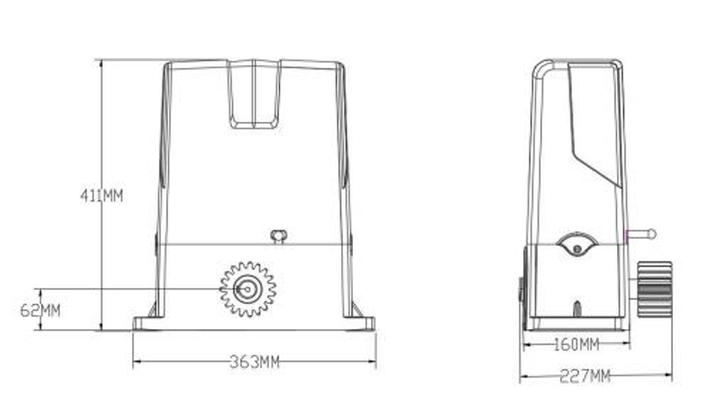 Heavy Duty Industrial Gate Motor DC 36V With A Maximum Load Bearing Capacity Of 6000KG