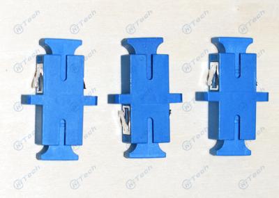 Telecom Type SC Fiber Optic Adapter Blue Color Simplex Insertion Loss < 0.2db