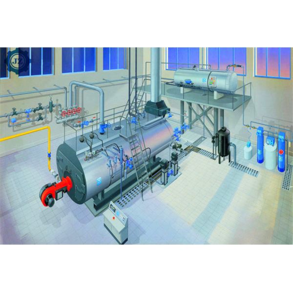 4 aceite de la tonelada 4000kg y caldera de vapor embalada industrial de gas para la cadena de producción del EPS que moldea