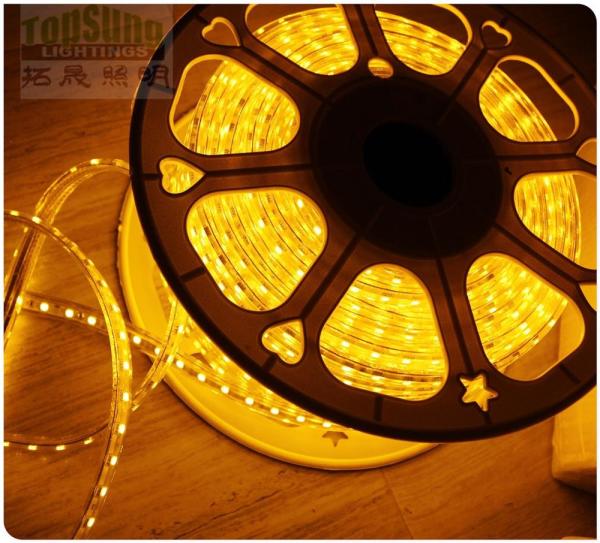 Venda a quente 50m de fita LED AC amarela 220V 5050 SMD 60LED/M Fabricante