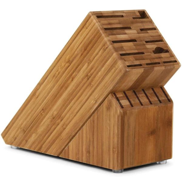 Standing Universal Bamboo Knife Block Custom Shaped For Kitchen Ware