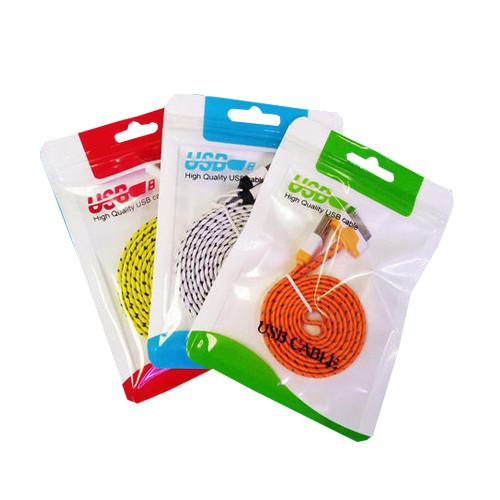 custom zip lock mobile earphone headphone cell phone charger cable accessories case packaging pouch bag