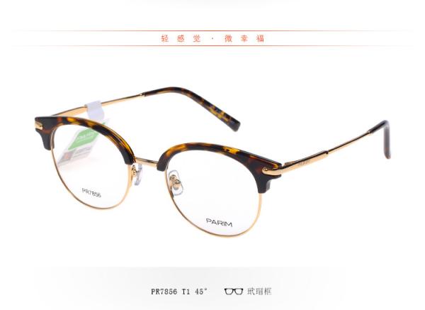 Fashionable Unisex Parim Eyeglasses Frames Light Half Frame Round Eye