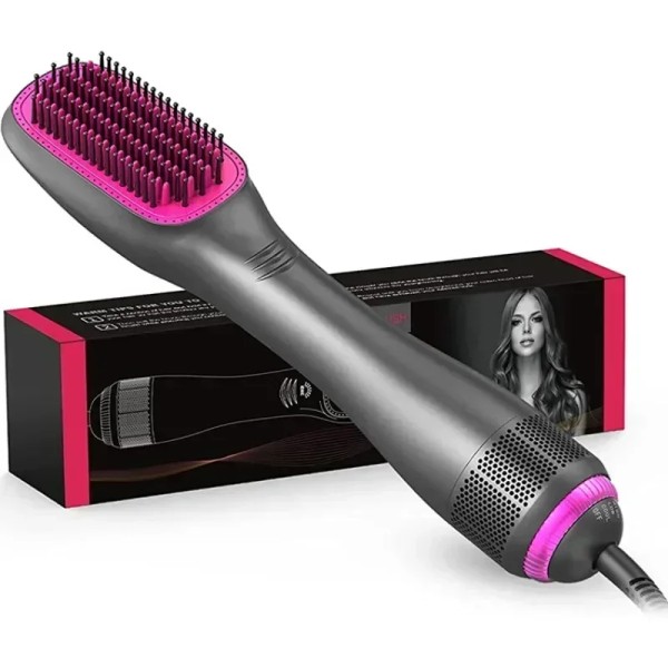 Electric Ceramic Hairdryer Brush Straightener Overheating Protection Negative Ion Technology Fast Heating Lightweight Hotel