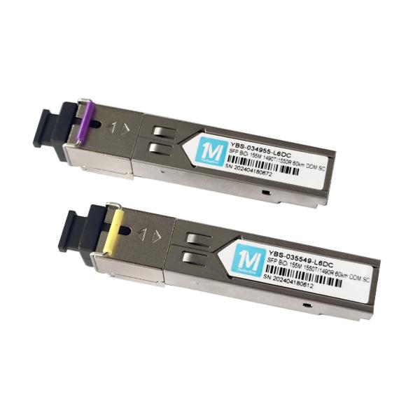 3.3V 155M BIDI 60km 1490nm/1550nmn SC Connector DDM WDM Simplex Optical Module Transceiver SFP Module with Network SDK