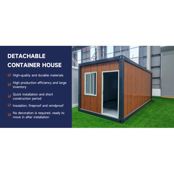 Rectangle Fast Install Detachable Container Office with Steel Frame