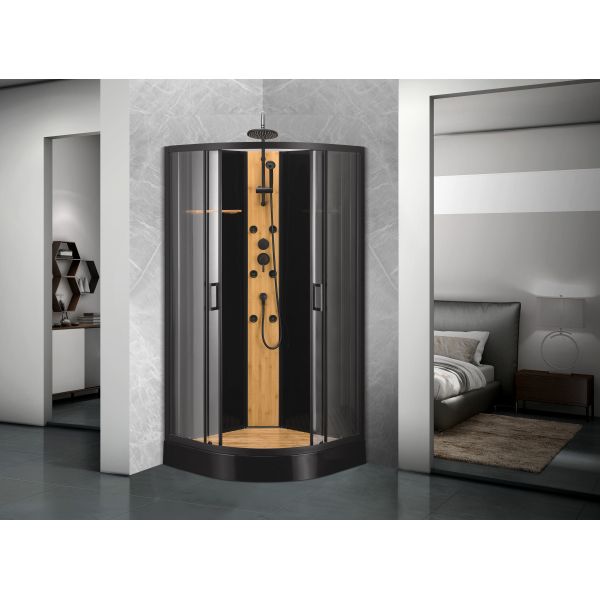 Кабина ливня с белым акриловым алюминием подноса 850*850*2250cm черным