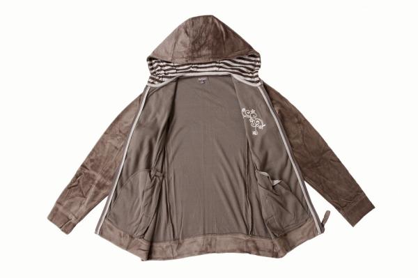 Velour Fashionable Jogging Suits Womens 80% Cotton 20% Polyester