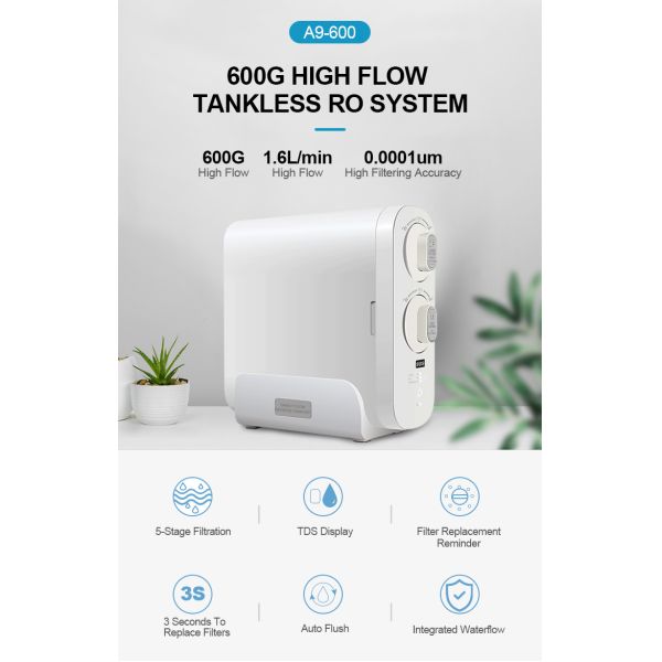 Nobana 600G High Flow Customizable Under Sink Reverse Osmosis System Water Purifier
