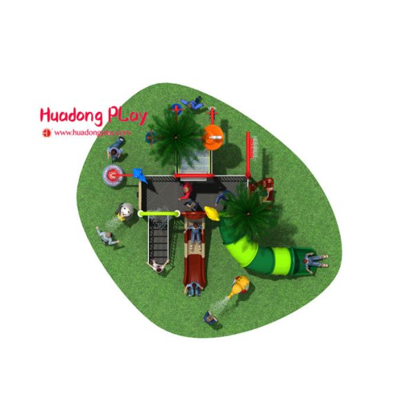 Classical Water Park Playground Equipment Food Grade Plastic Vivid Color EU Standard