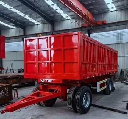 500mm Q345 Carbon Steel Draw Bar Side Wall Full Trailer for 40-100 Tons Load Capacity