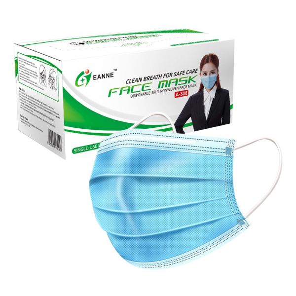 Antibacterial Adult 3 Ply Disposable Face Mask