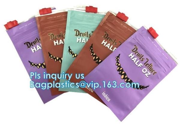 Aluminum Foil Anti Smell Bag For Kratom Capsule , Grip Seal Plastic Bags For Medical weed Storage Aluminum Foil Anti Sme