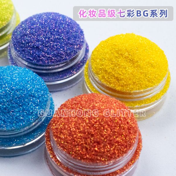 Luminous Yellow Purple Cosmetic Biodegradable Glitter Makeup Powder Bulk DIY Art 1/128