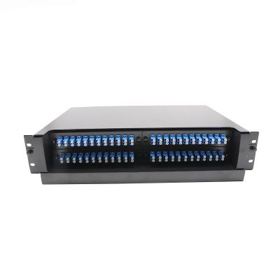 Tipo caixa terminal da gaveta de 96 núcleos da fibra ótica de Odf da montagem em rack de LC/UPC