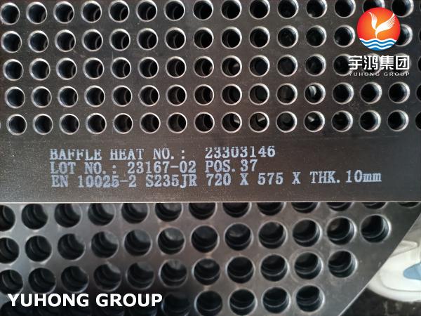 EN 10025-2 S235JR Carbon Steel Baffle Support Plate For Heat Exchanger