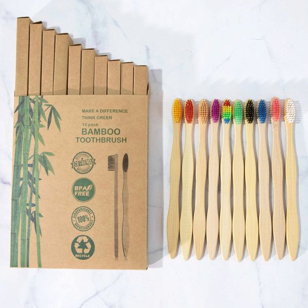 Био красочная Biodegradable зубная щетка щетинится нейлон Du Pont Eco дружелюбный
