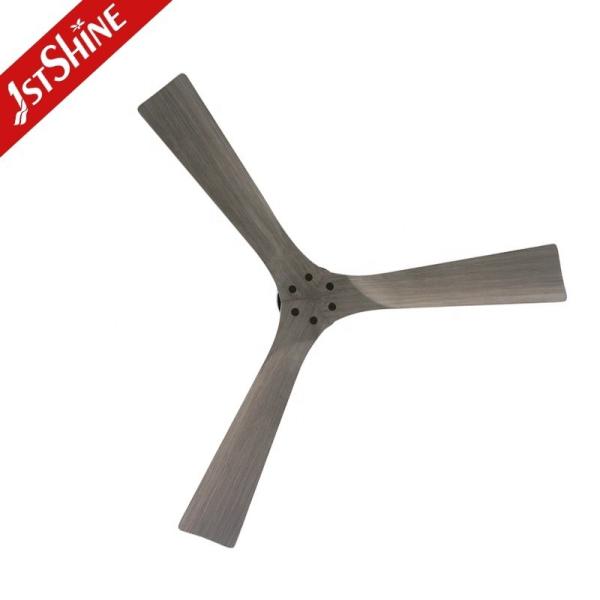 52 polegadas de controle remoto Ventiladores de teto Impressão de tela de seda Logotipo Facas de madeira simples