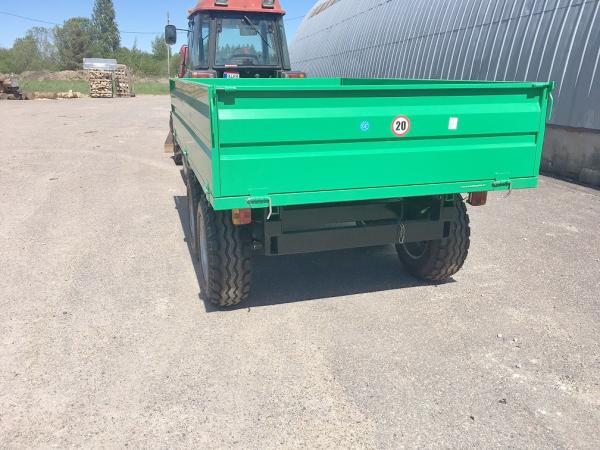 3T4W/4T4W - 4wheels Type Double Axle Tractor Trailer; Hydraulic Dump Trailer With Two Axle; Farm Tipping Trailer