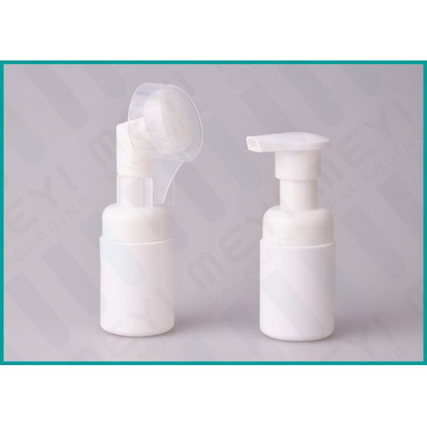 Round White Foam Soap Pump Bottle 30ml Brush Head Shaving Liquid Dispenser
