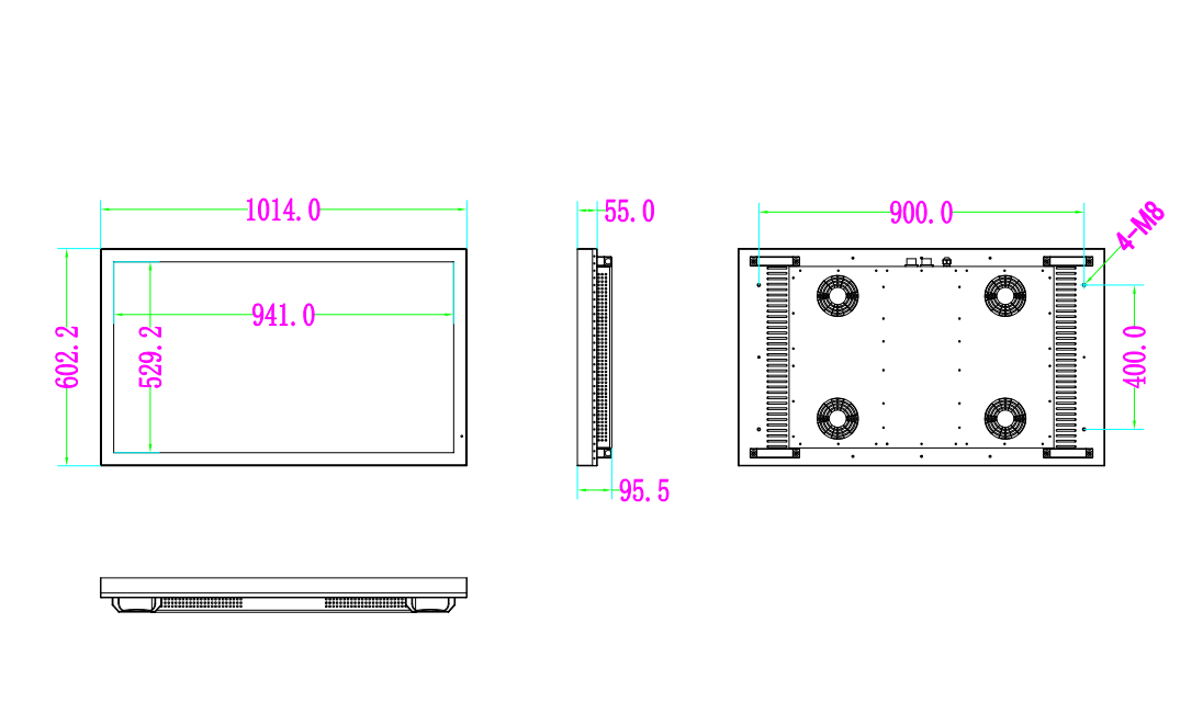 панель дисплея 3000nits 1080P на открытом воздухе Lcd 43inch на открытом воздухе LCD