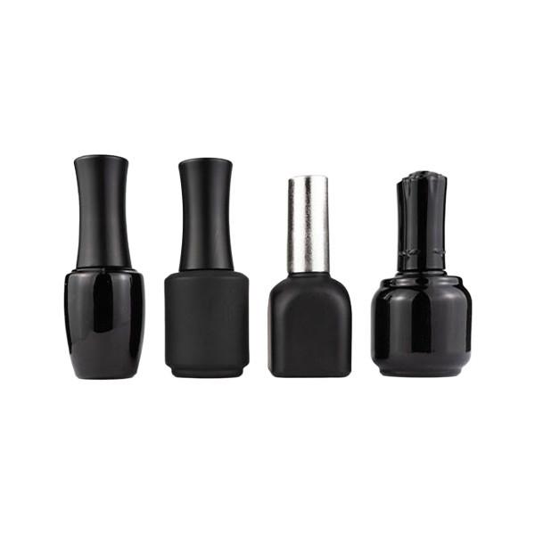 Le vernis à ongles de verre vide de corps noir met le cachetage en bouteille givré unique de couvercle à visser