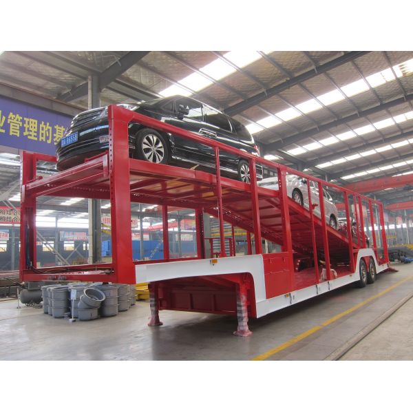 3 оси автотранспортер полуприцеп с стальным материалом и полезной нагрузкой 40000 кг