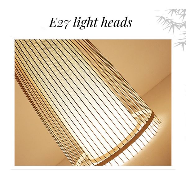 Handcrafted Bamboo Weaving Standing Lights Floor Lamps For Living Room bedroom Light
