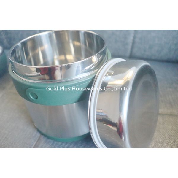 1500ml Tableware Leak Proof Stainless Steel Lunch Box Green Vacuum Insulated Soup Jar