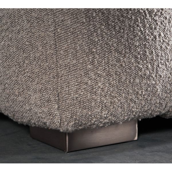 BN Puff Cotton Milk Oil Style Furniture Fabric Sofa Chair Nordic Lamb Wool Straight Row Three Seat Soft Sofa