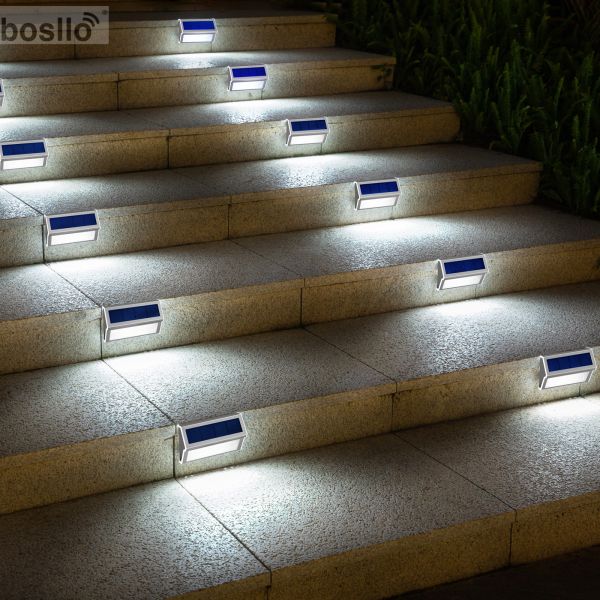 Нержавеющая сталь солнечные стеклянные лампы IP55 водонепроницаемые настенные солнечные садовые фонари