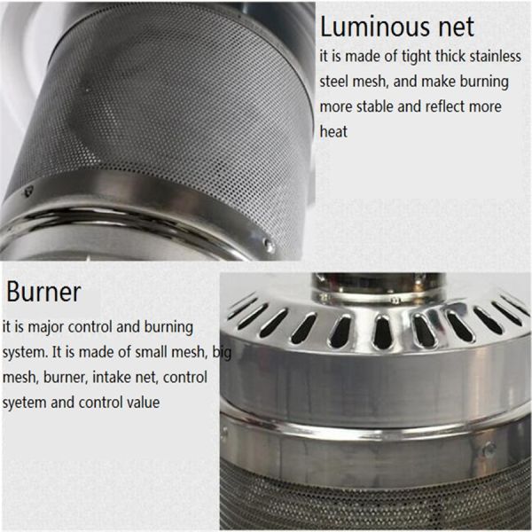 Outdoor Stainless Steel Silver Flexible Propane Gas Electric Infrared Tube Heaters