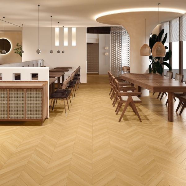 AAA グレード ブラウン木目調磁器タイル 600x1200mm