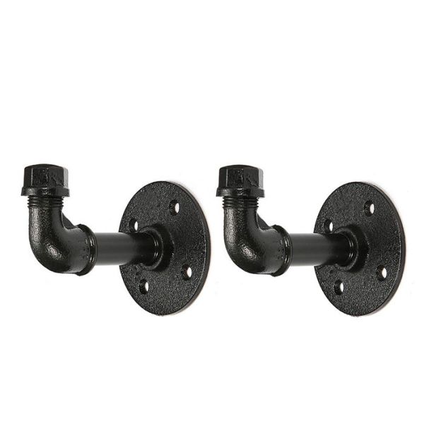 Wall Mounted Industrial Pipe Towel Rack Black Towel Bar For Industrial Furniture