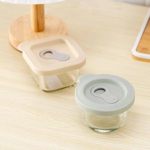 IKOO Mini Glass Food Container Small Glass Food Container with 120ml 130ml 160ml Capacity and High Borosilicate Glass
