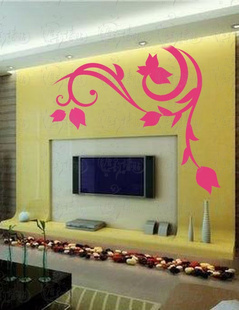 Red Wine The Classic Decorative Wall Flower Stickers F150