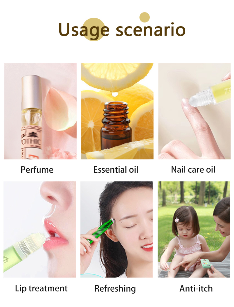 5ml Wholesale Empty Custom Color Glass Roll On Bottle Metal Ball And Plastic Cap For Travel Perfume Oil