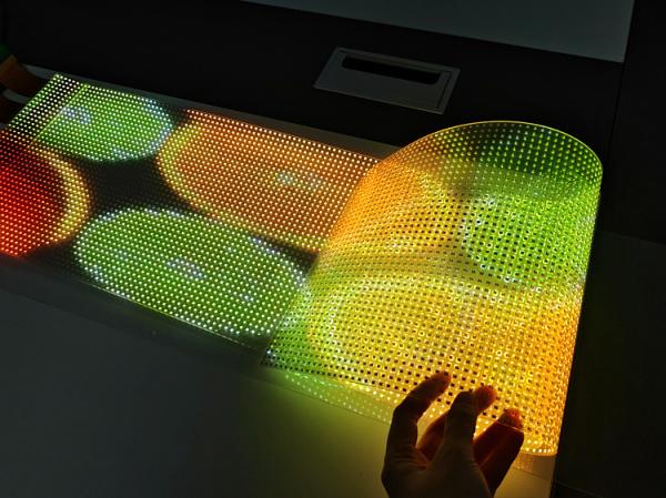 SMD1314 Indoor P6 LED Display Film , Adhesive LED Transparent Film Screen