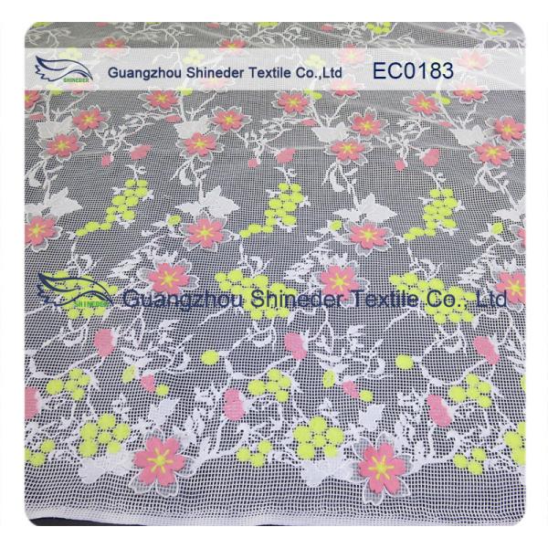 High Density Nylon Cotton Lace Fabric Embroidered Lace For Lady Garments