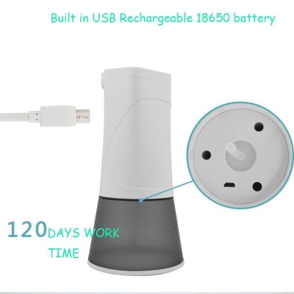 USB Charging Infrared Soap Dispenser ABS Material For Hotel Home Bathroom